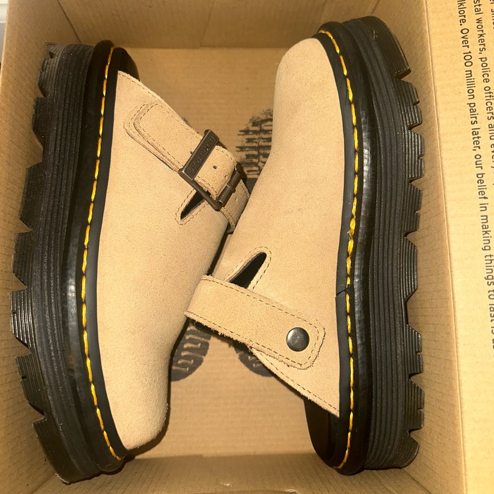 Dr. Martens ZebZag Mule in Savannah Tan